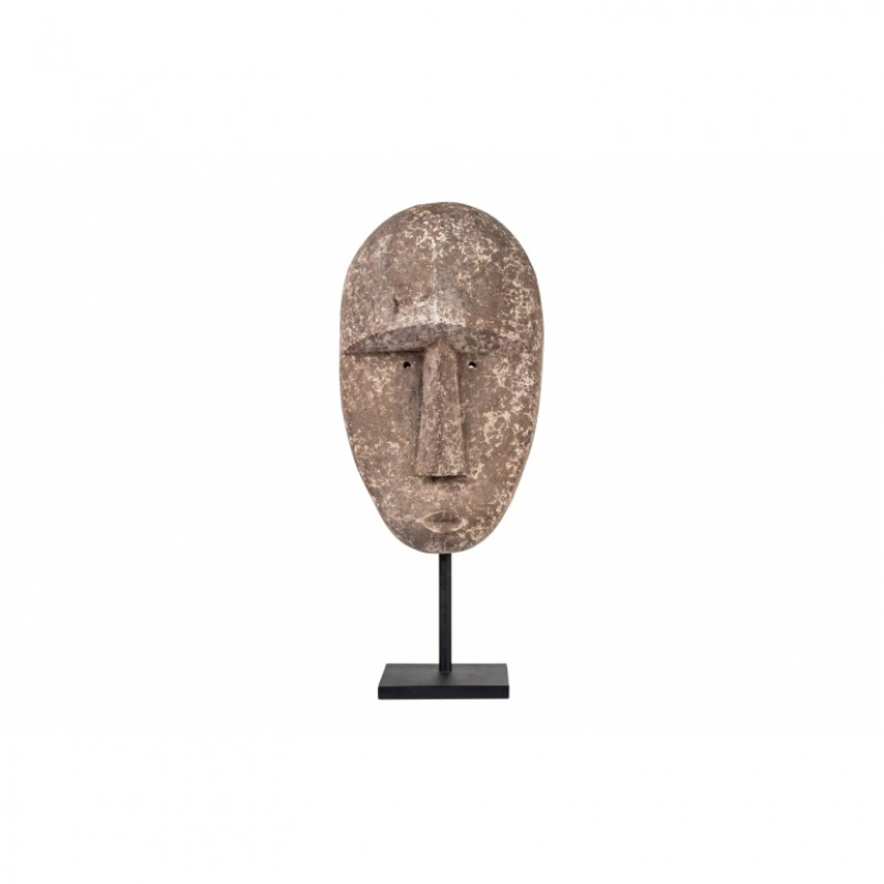 TIMOR WOOD MASK ON STAND - STATUES